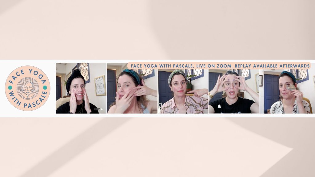 face yoga with pascale banner for live class bookings